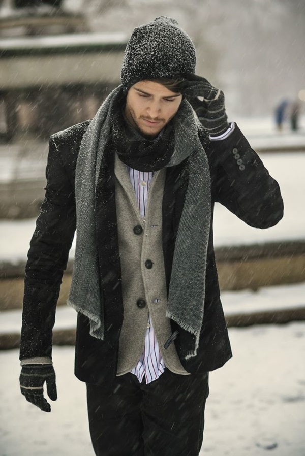 a man wearing clasic winer fashion