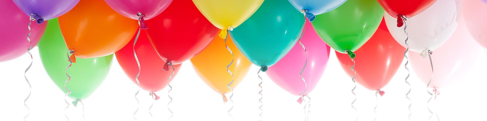 bunch of floating balloons