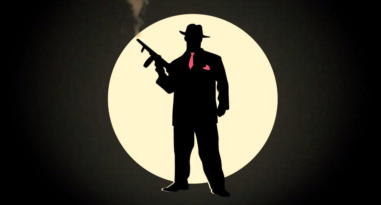 gangster with a fedora hat