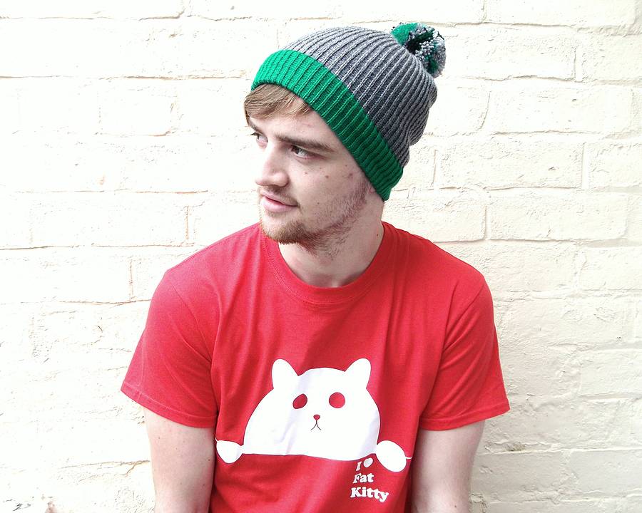 a hipster wearing a beanie