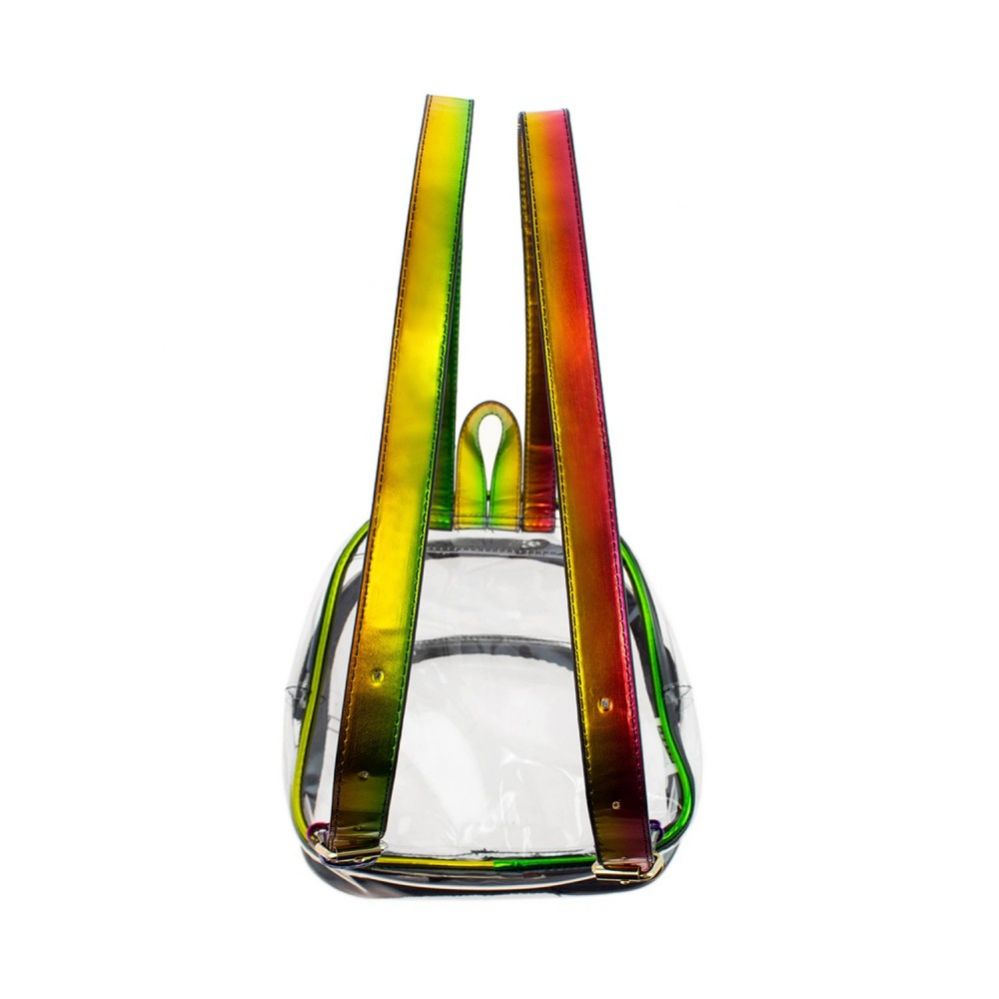 24 Units of 10&quot; Wholesale Pvc Clear Mini Rainbow Backpack - Backpacks 15&quot; or Less - at ...