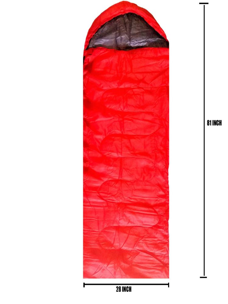 12 Units of Adults Sleeping Bag In Red Camping Sleeping Bags at