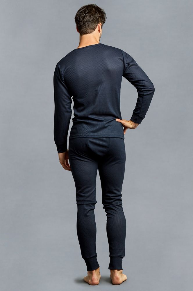 12 Units of Men's Thermal Top And Bottom Set Color Navy Size xl Mens