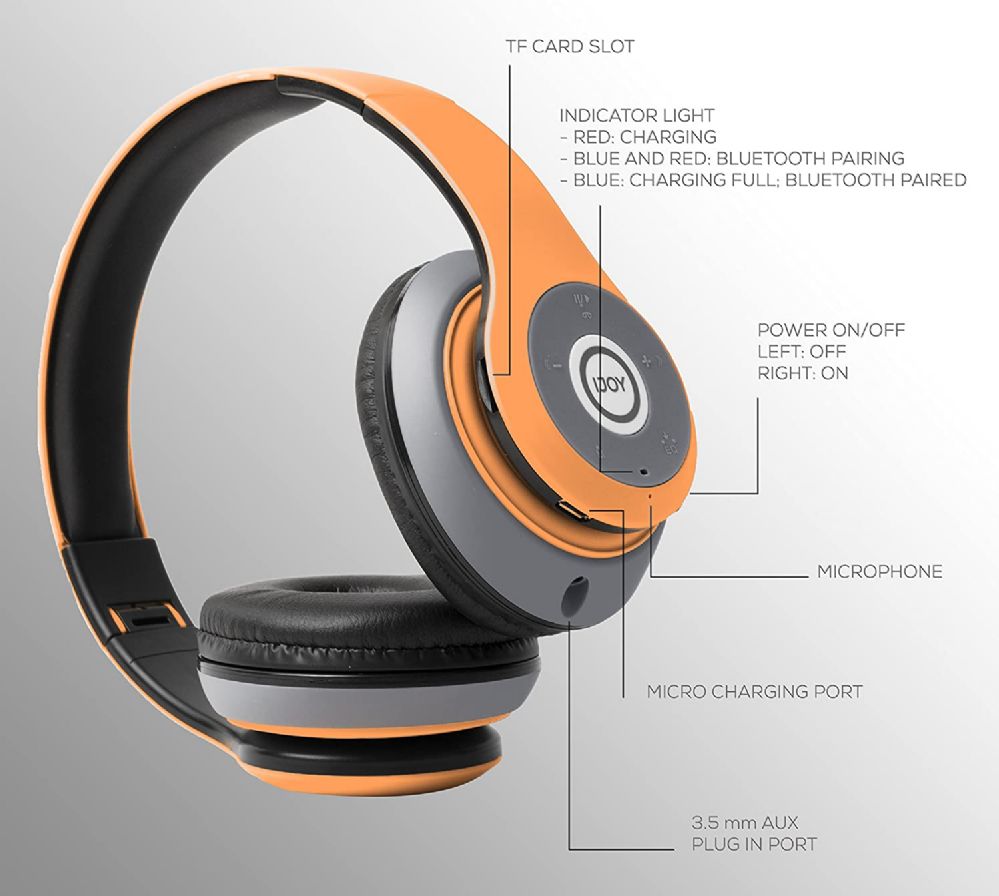24 Units of Power 3 Wireless Wireless Headphones Solid Orange Sun