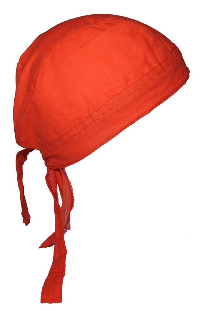 240 Units of Orange Food Service Medical Skull Cap Head Wrap DORag