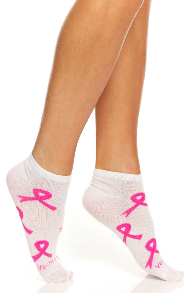 36 Units of Yacht & Smith Women's Breast Cancer Awareness Socks, Pink