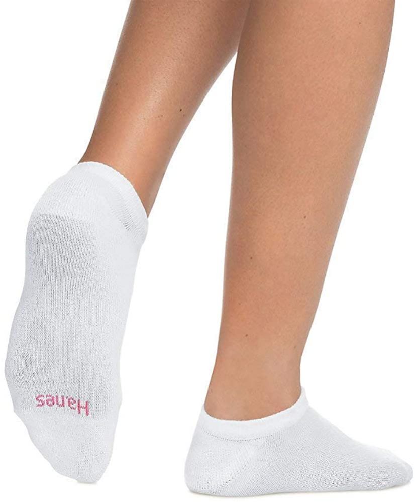 36 Units of Hanes Woman White Footie, No Show Ankle Socks Womens