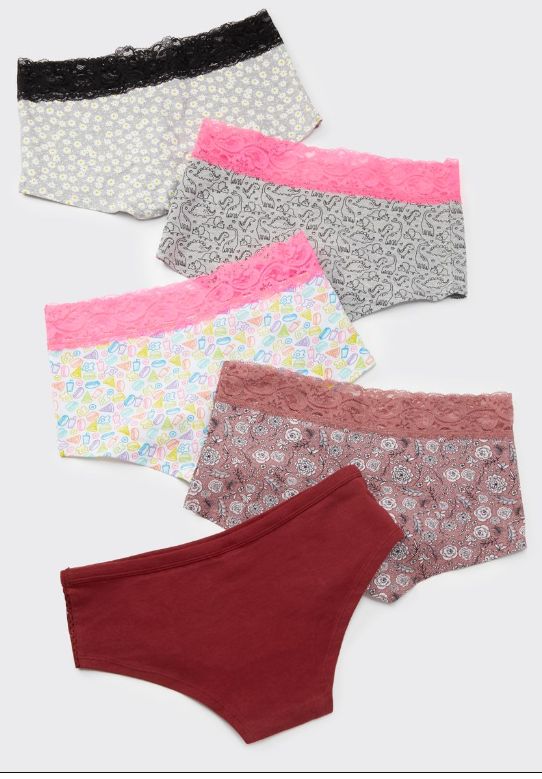300 Units of Undies'nbulk Assorted Cuts And Prints 95 Cotton Women's