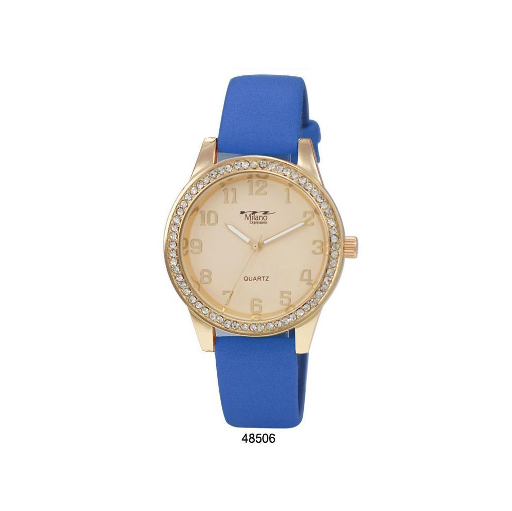 12 Units of 40mm Milano Expressions Vegan Leather Band Watch 48506