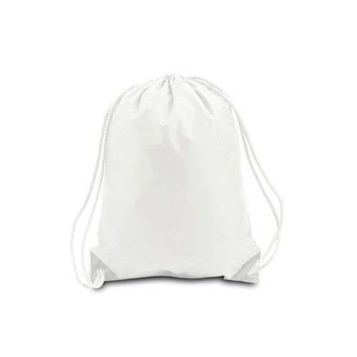 60 Units of Drawstring Backpack White Backpacks 15" or Less at