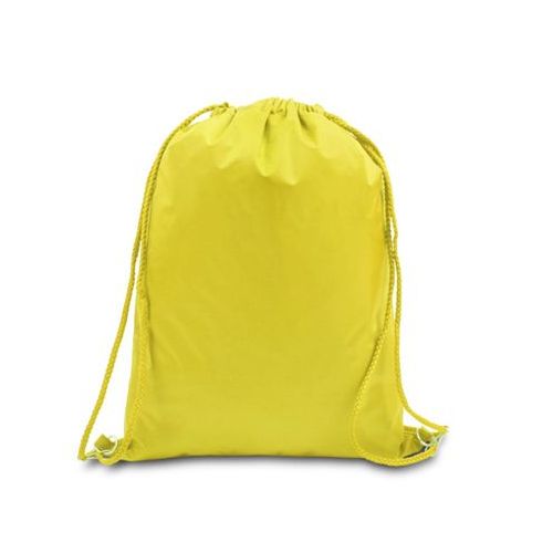 48 Units of Drawstring Backpack Bright Yellow Backpacks 15" or Less