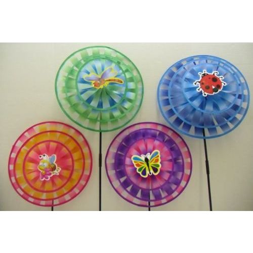 120 Units of 14" Triple Round Wind Spinner [fly/bug/bee] Wind