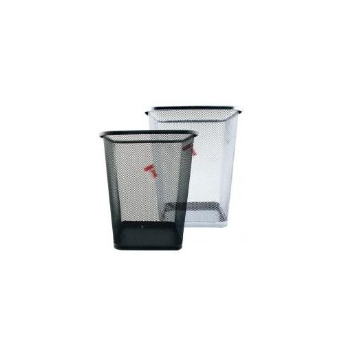 12 Units of Square Mesh Waste Bin Assorted Black And Silver Waste