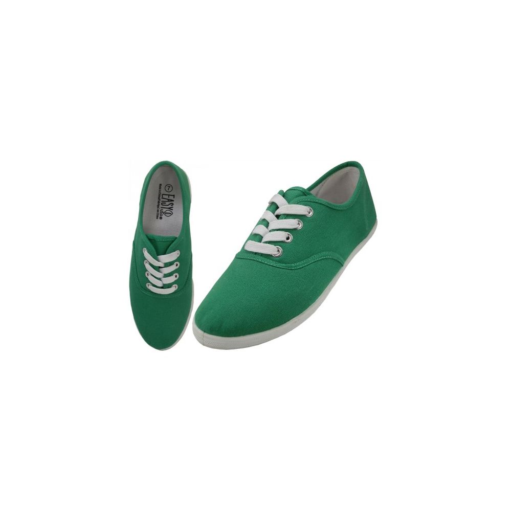 green canvas shoes