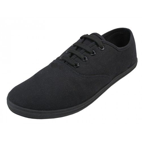 black casual canvas shoes