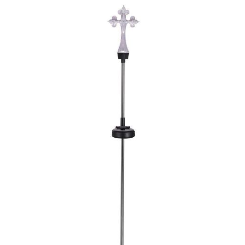 24 Units Of Yard Stake Solar Light Cross Garden Decor At
