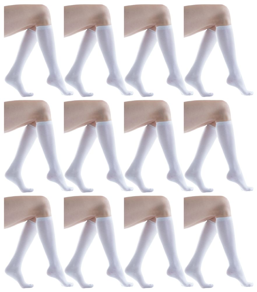 plus size knee high white socks