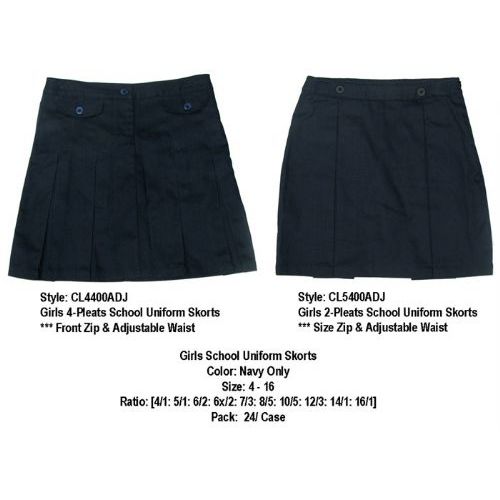 24 Units of Girls Pleated Uniform Skort Girls School Uniforms at