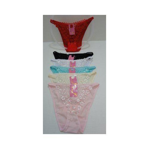 144 Units of Ladies Panties With String SideSLace Front With