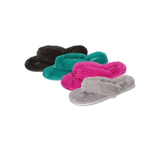 fluffy thong slippers