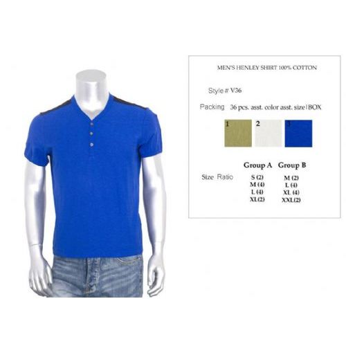36 Units Of Mens Henley Shirt 100 Cotton Size Chart A Only T 36 Units Of Mens Henley Shirt 100 Cotton Size Chart A Only T Shirts At Alltimetrading