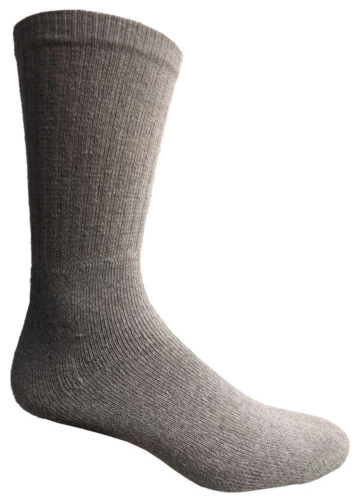 120 Units of Mens Gray Cotton Crew Socks Size 1013 at
