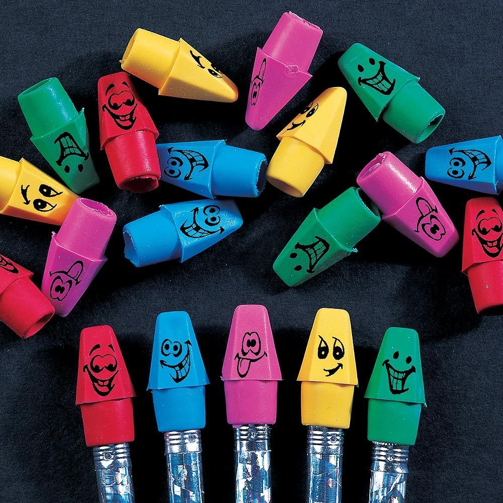 2000 Units of Happy Cap Eraser Erasers at