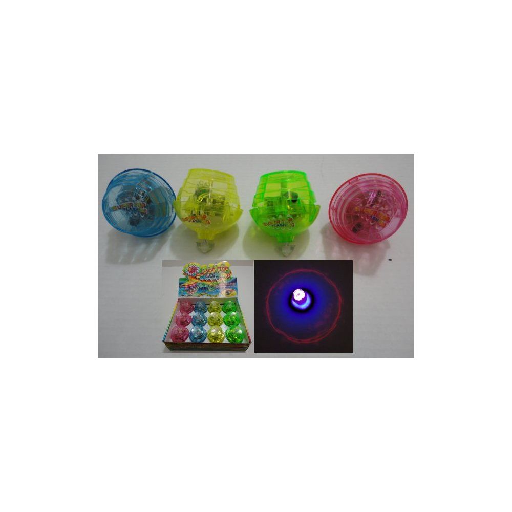 72 Units of Super Flashing LighTUp Top With Music Light Up Toys at