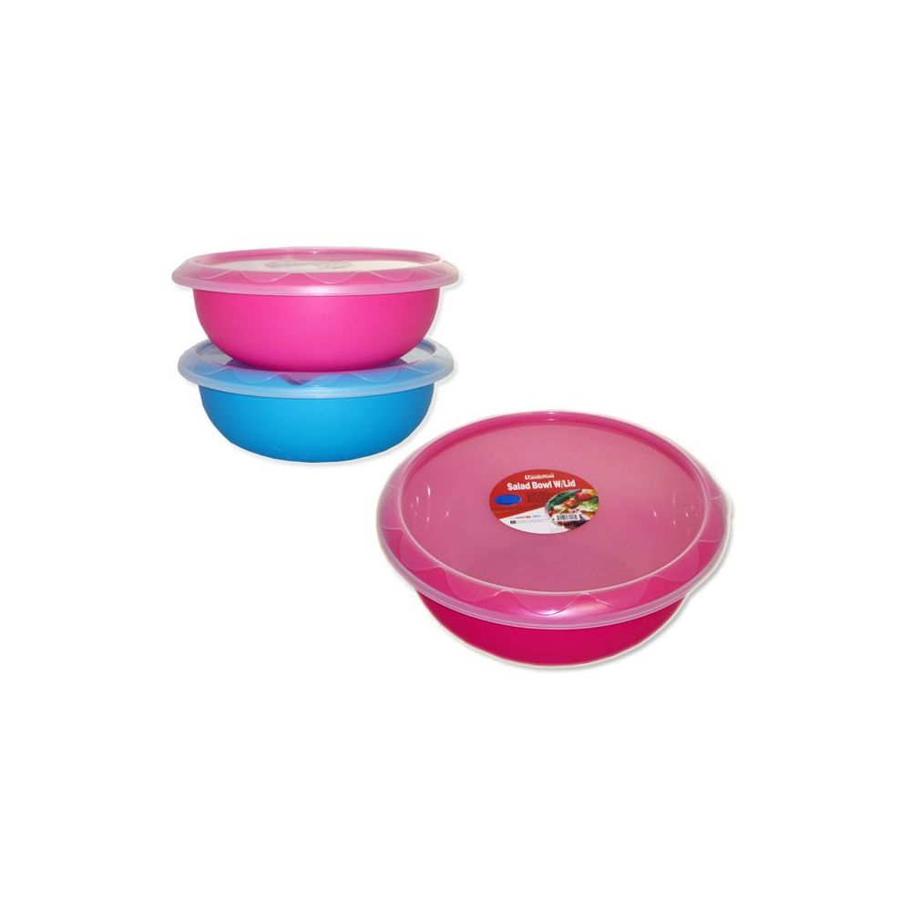 48 Units of Salad Bowl W/cover Plastic Bowls and Plates at