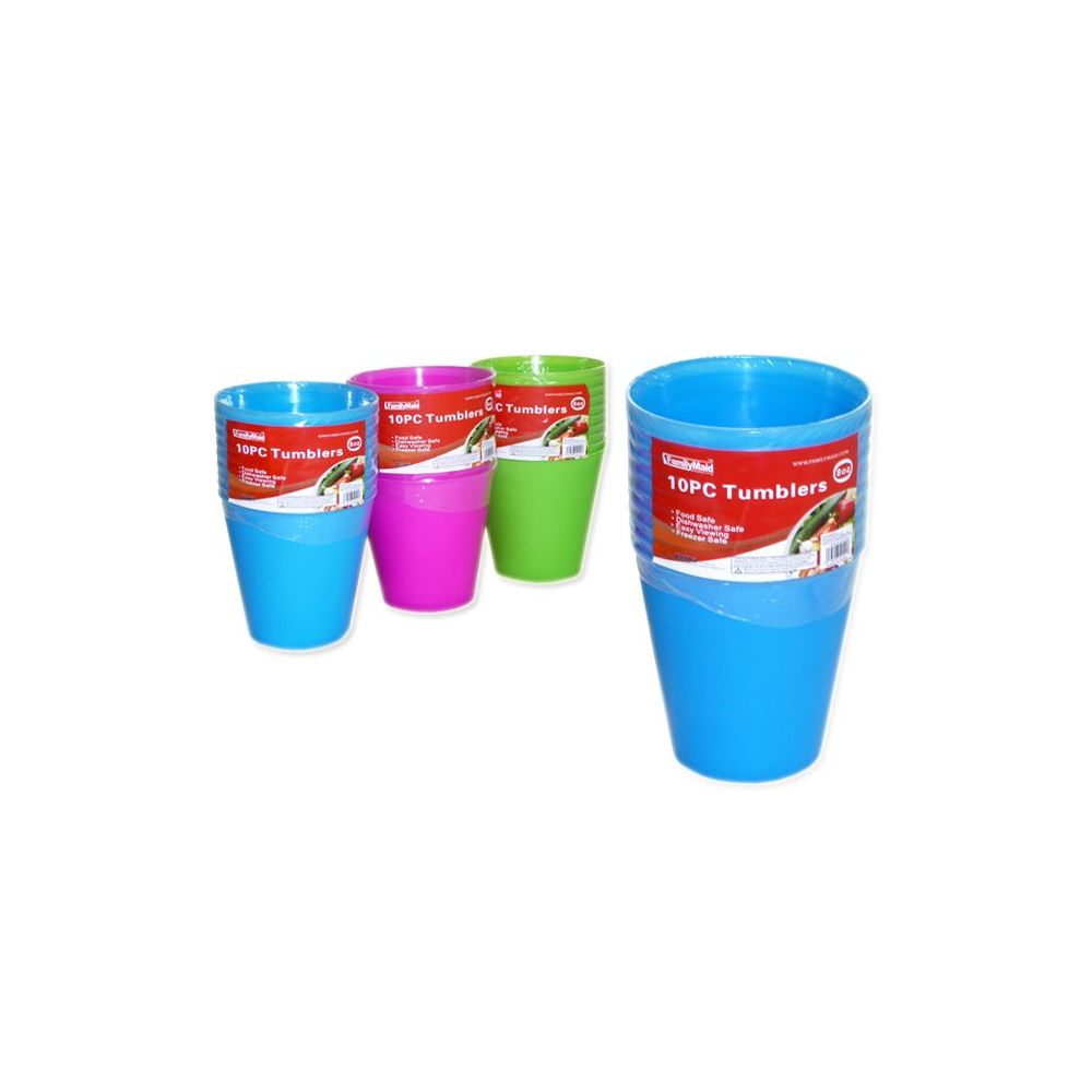 48 Units of 10 Pc 8 Oz Tumbler Cups Plastic Drinkware at