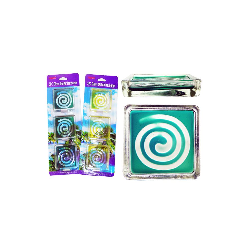 72 Units of GLASS GEL AIRFRESHENER 3PC 3ASST at