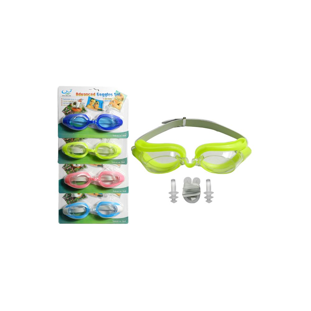 288 Units of Swim Goggles + Nose Plug + Ear Plugs Summer Toys at