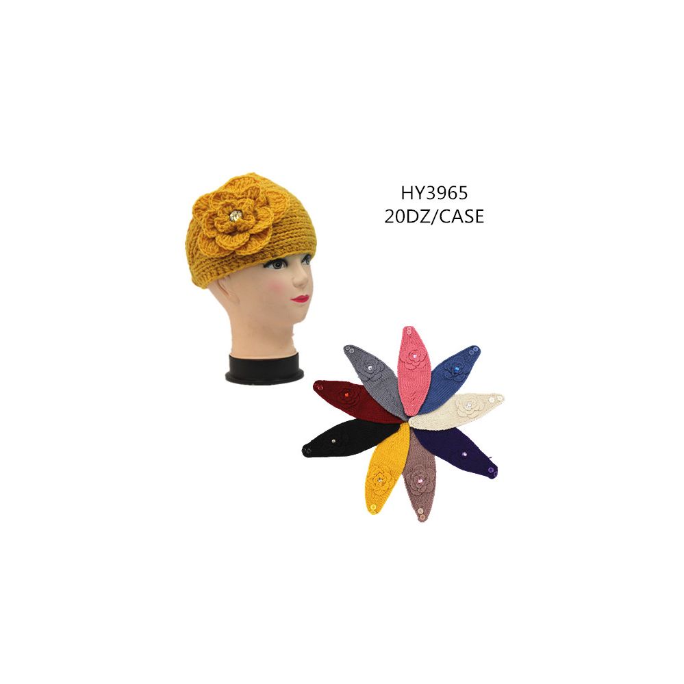 60 Units of Ladies Fashion Winter Head Band With Flower ...