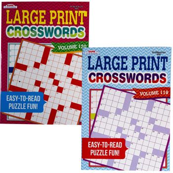 120 Units of Crossword Puzzle Large Print 2asst In 120pc Floor Disp - Crosswords, Dictionaries ...
