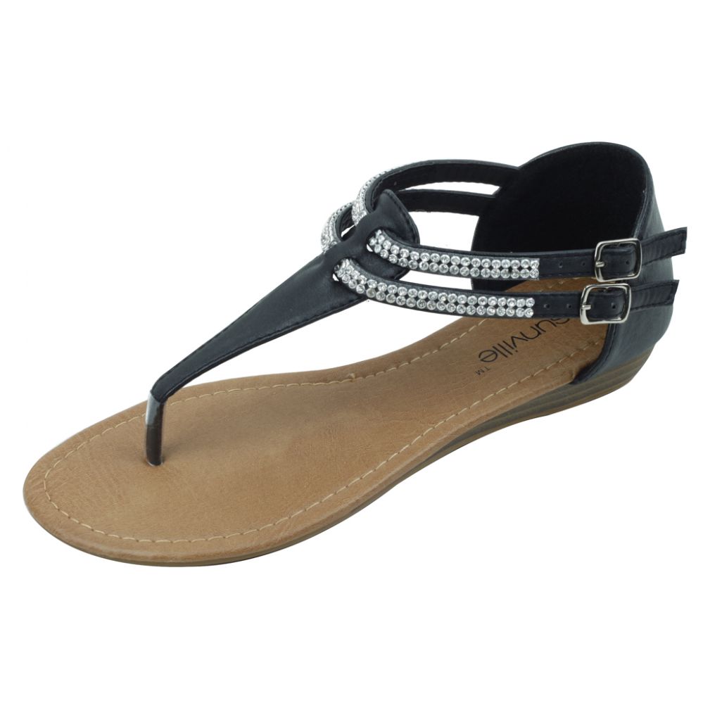 18 Units of Ladies Fashion Sandal Black - Women's Sandals - at - alltimetrading.com