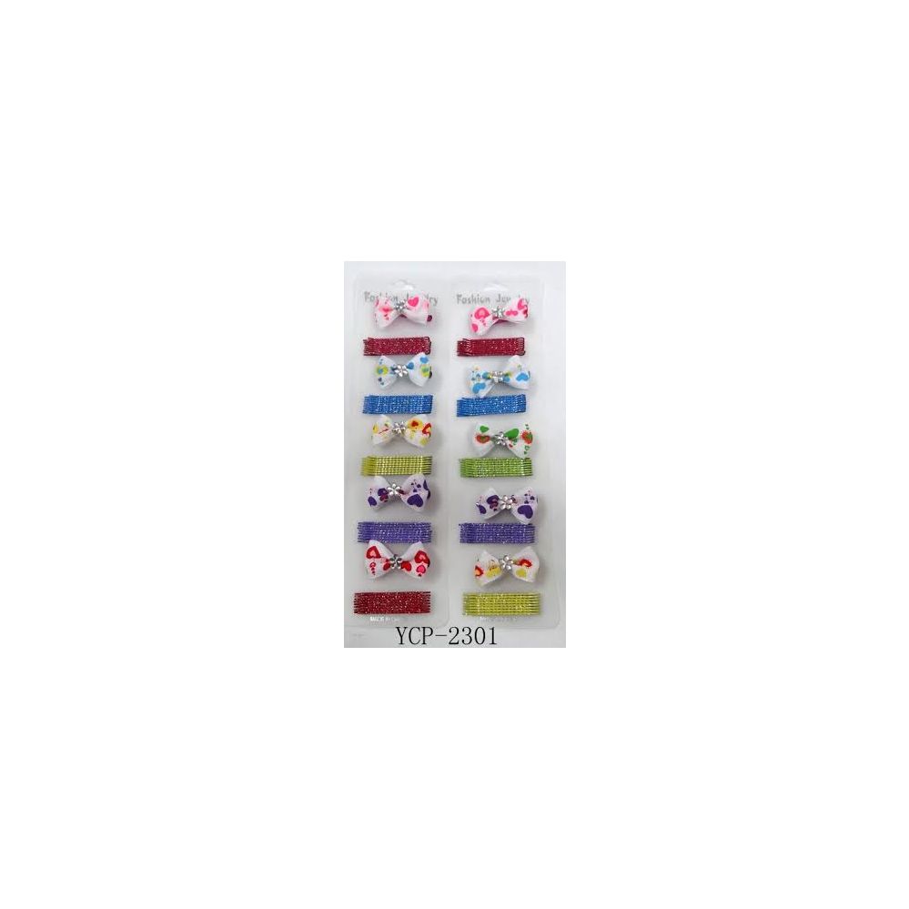 96 Units Of Bow Tie Style Hair Clip With Bobby Pin Hair