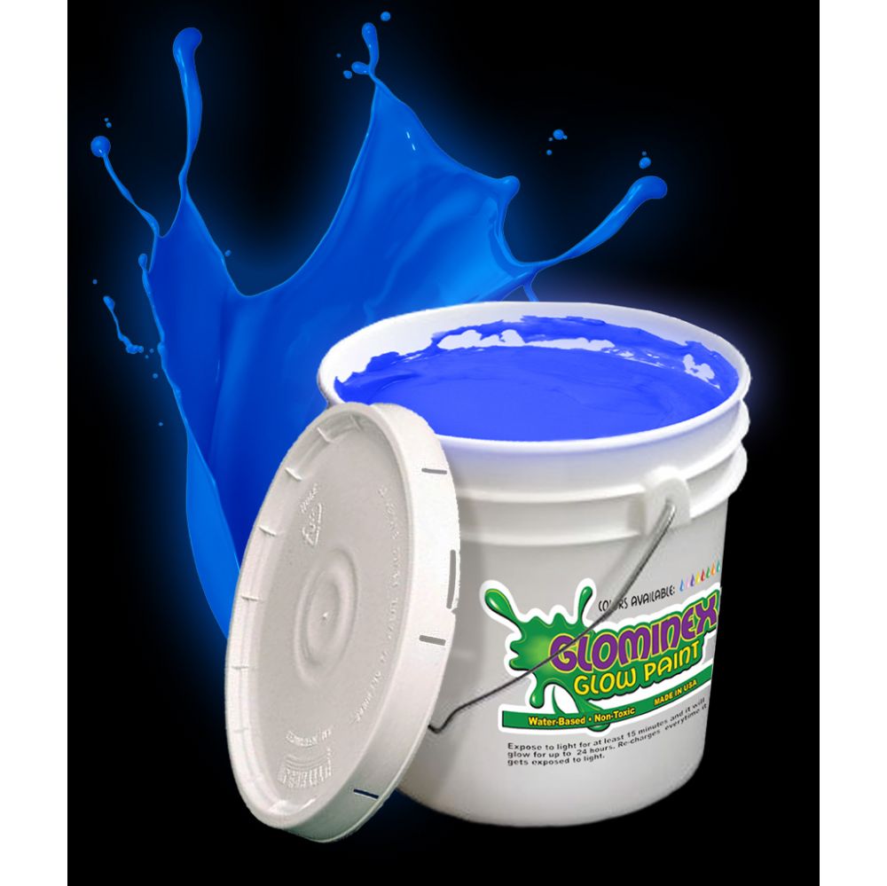 Glominex Glow Paint Gallon Blue at