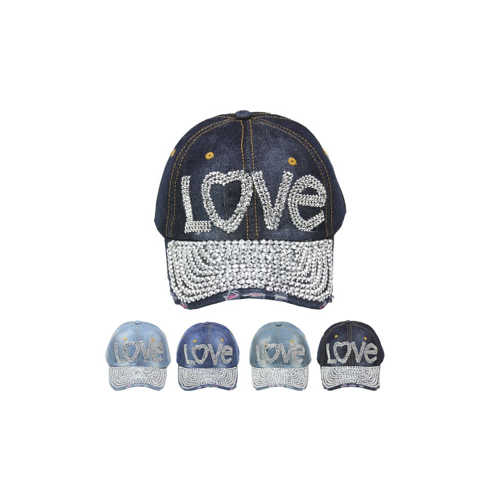 24 Units of "love" Cap Hats With Sayings at