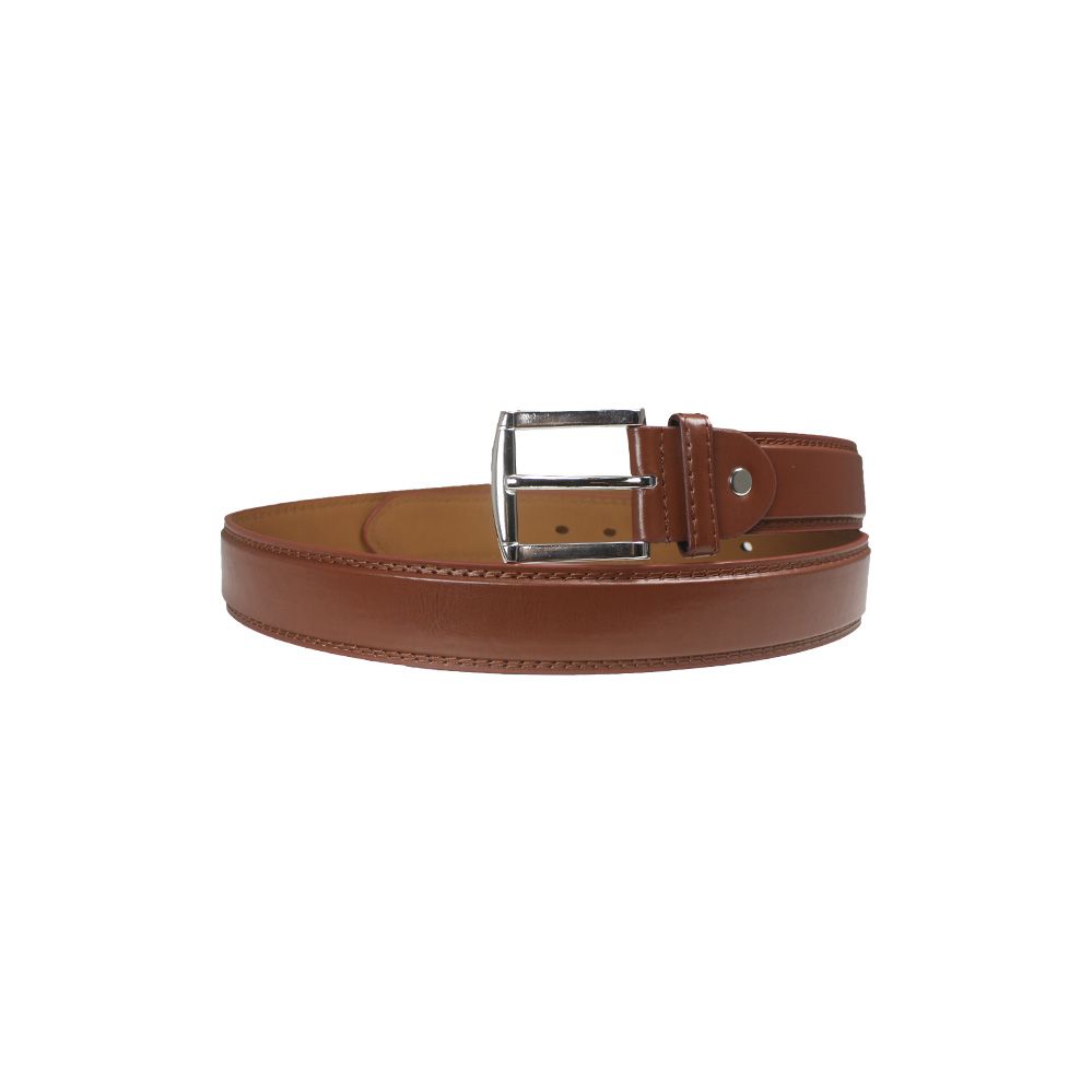 36 Units of Men Light Brown Fashion Belt Genuine Leather - at - 0