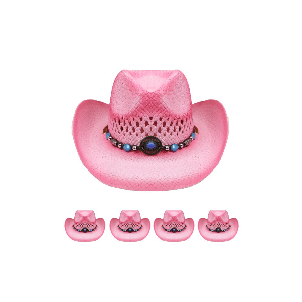 24 Units of Two Tone Pink Cowboy Hat Cowboy & Boonie Hat at