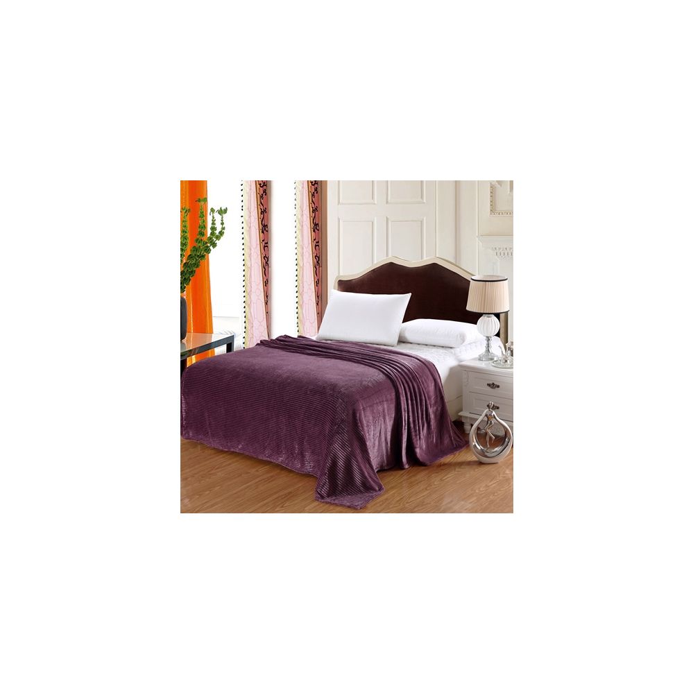 12 Units of 100 Polyester Blankets Purple Color Blankets & Bedding
