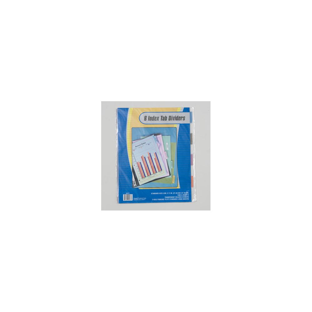 108 units of index tab dividers 8ct transparent colors 3 hole punch stationary insert labels