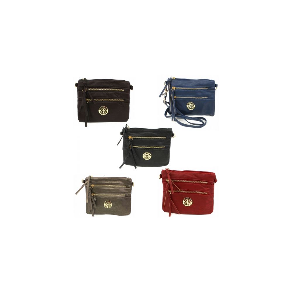 120 Units of Designer Inspired Cross Body Bag Featuring 2 Zippers