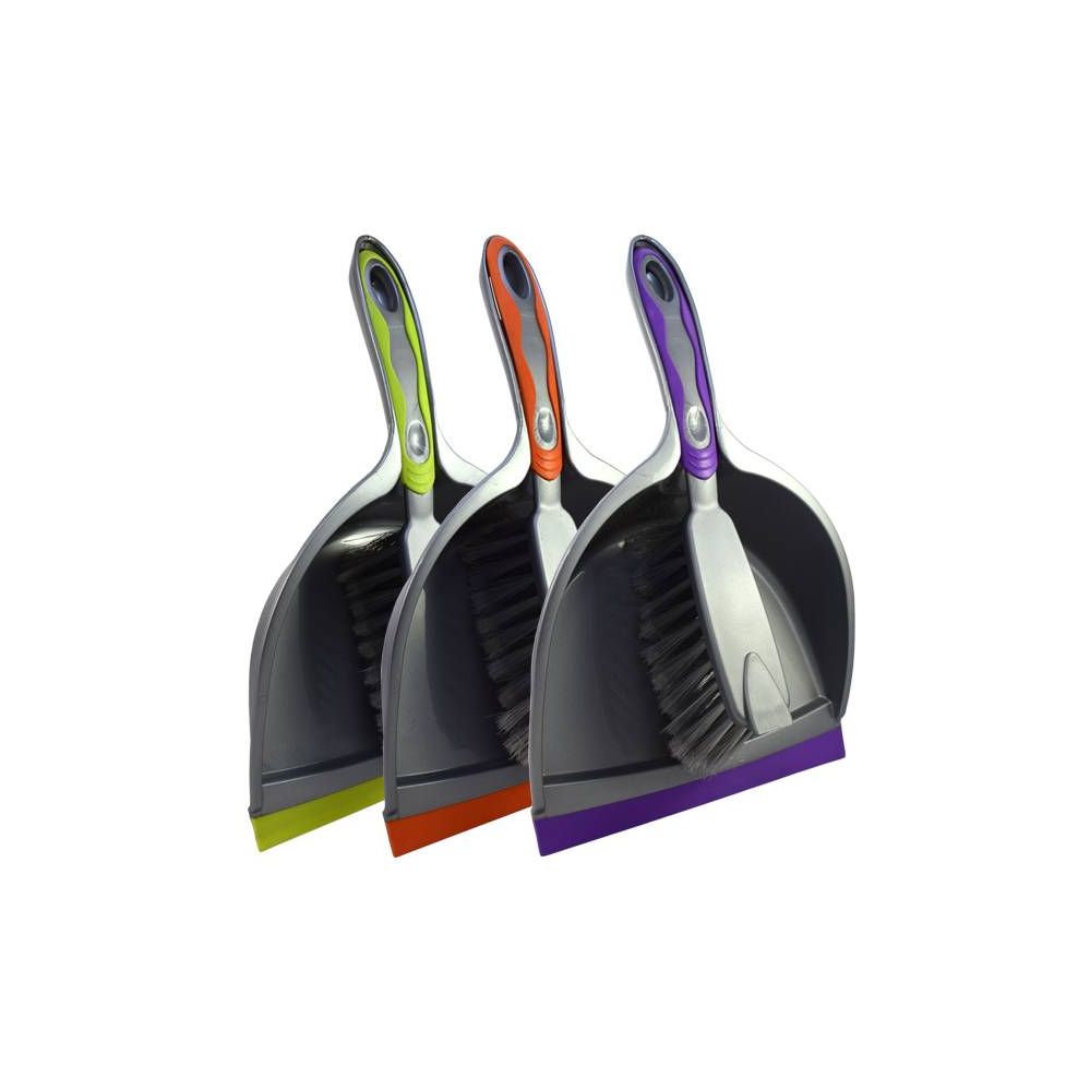 48 Units of Dust Pan w/ Brush Asst. Colors DUST PANS at