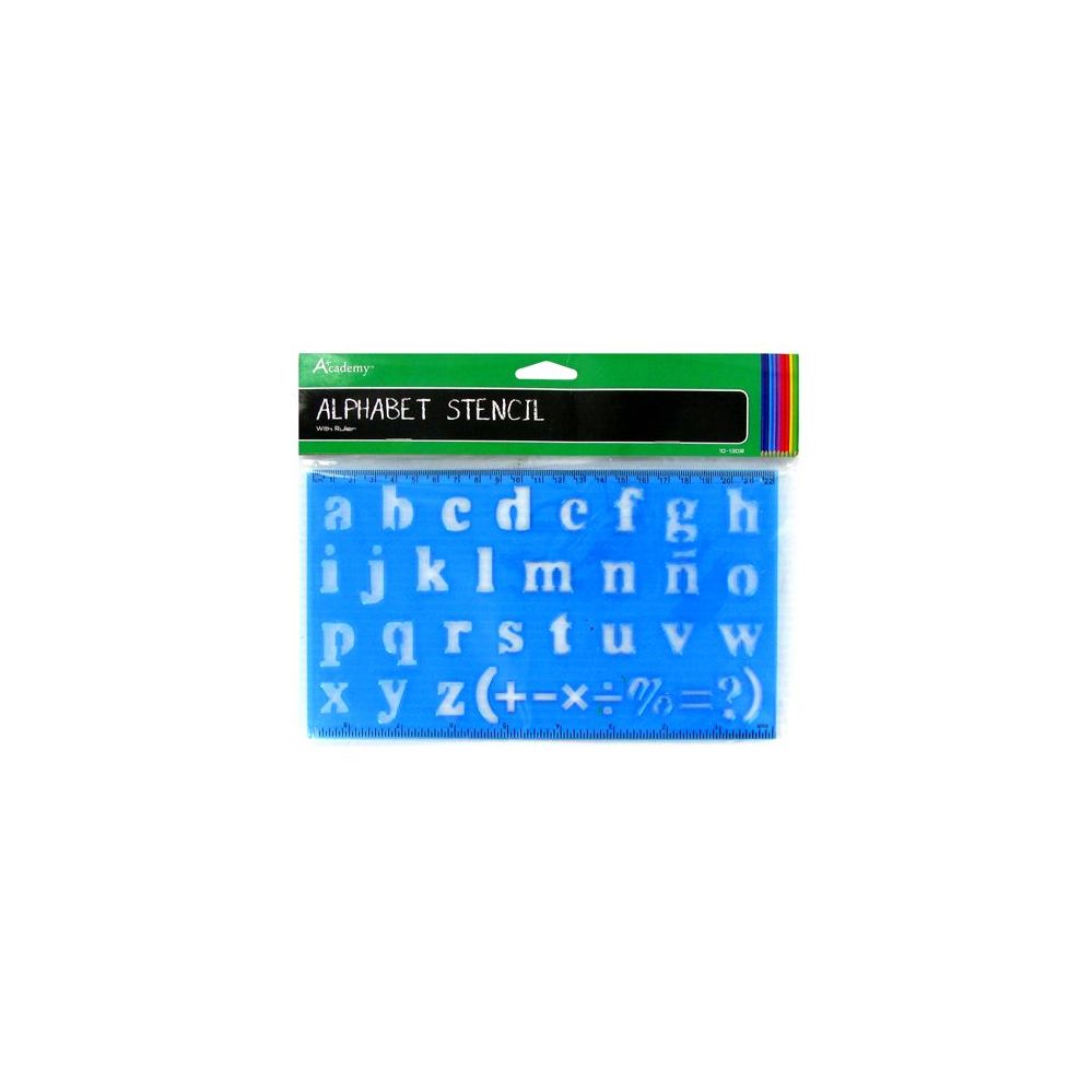 72 Units of Alphabet Stencil With Ruler Rulers at