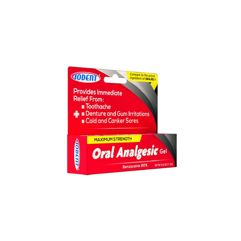 72 Units of .42 OZ IODENT ORAL ANALGESIC MAX STRENGTH GEL 0.42OZ at