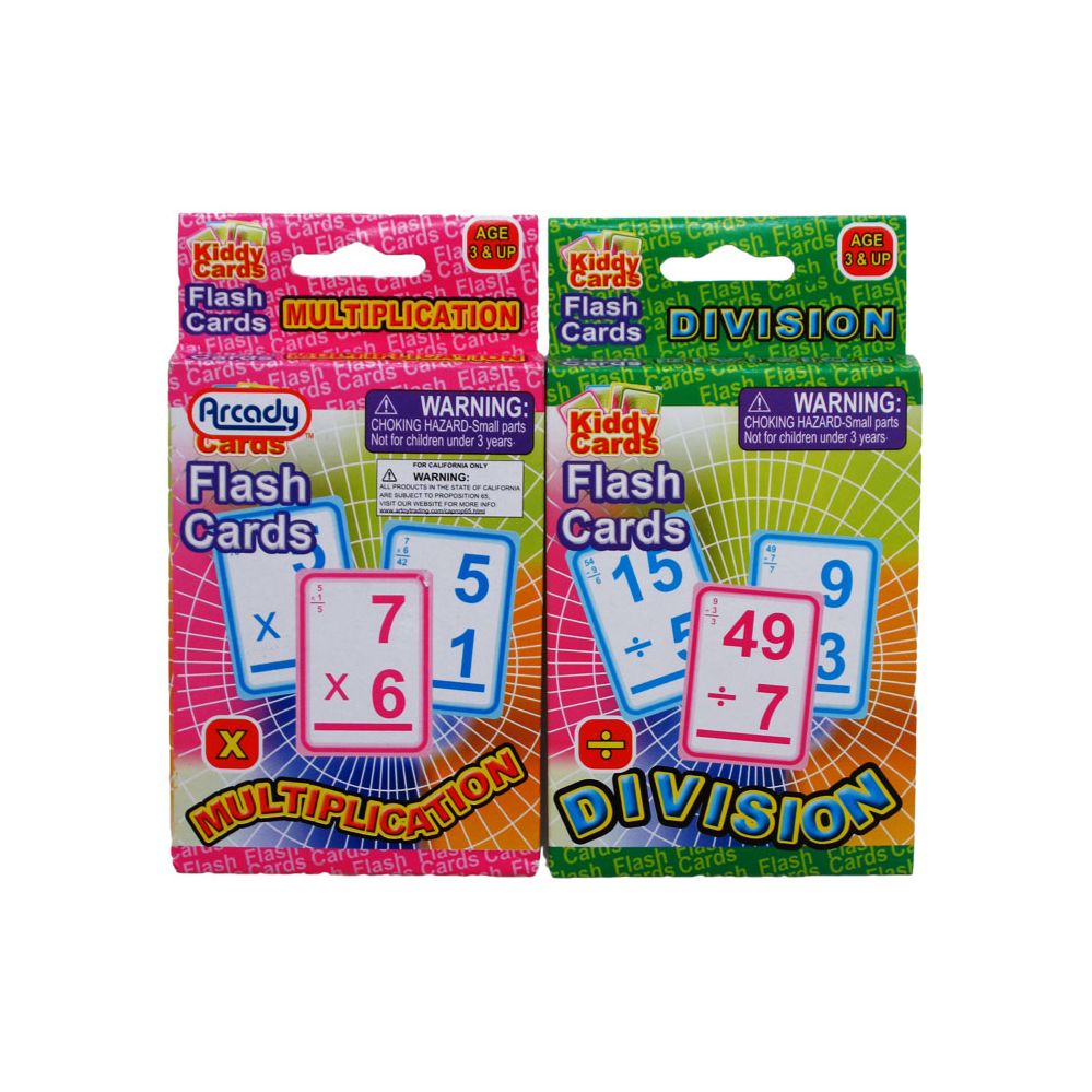 72 Units of 27 Learning Flash Cards(x & / ) 2asst. In Peg Able Color Box - Educational Toys - at ...