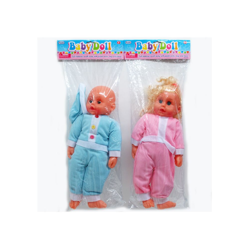 24 Units of 18" Baby Doll W/ic Sound In Poly Bag W/header, Assorted