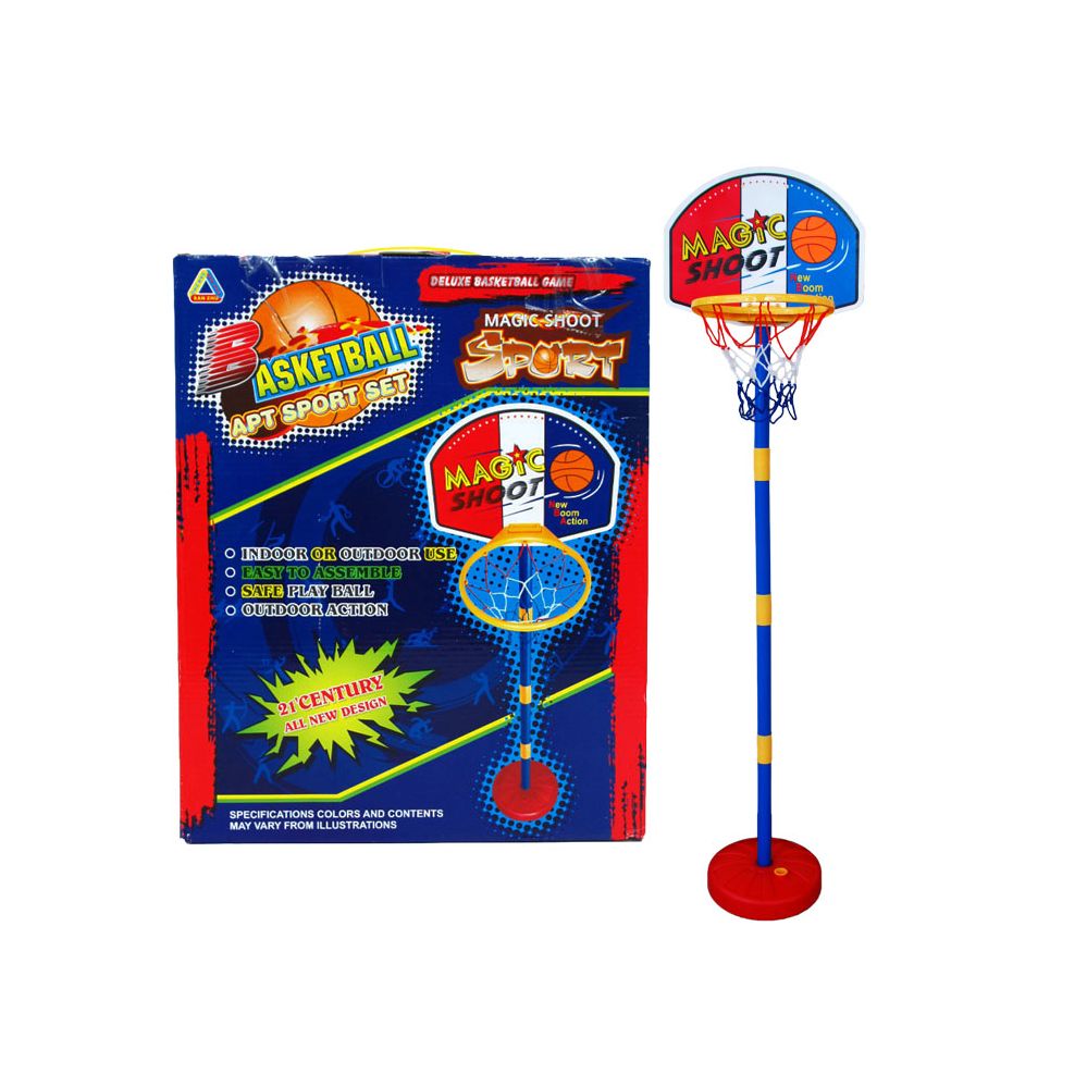 12 Units of 60"h Plastic Basketball Play Set W/15" Backboard In Color