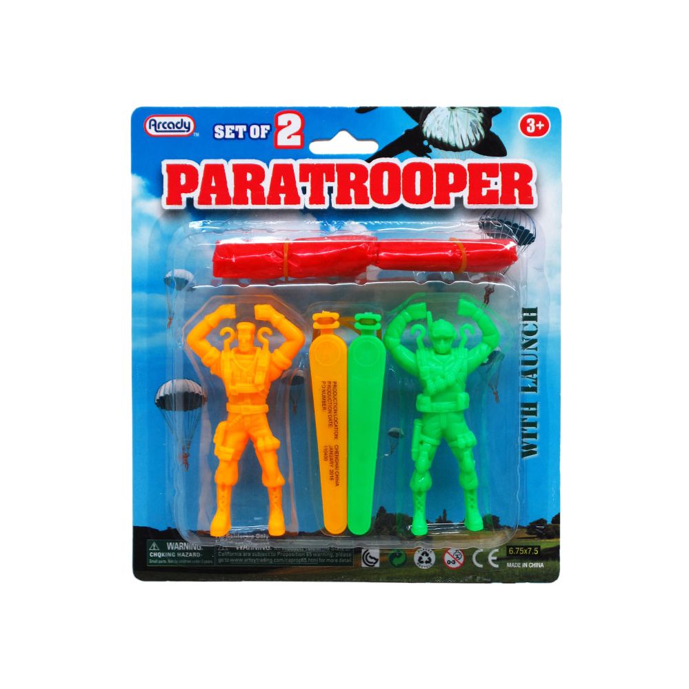 144 Units of 2 Piece "paratrooper" Play Set W. Launcher Action